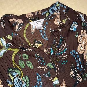 Floral sheer blouse